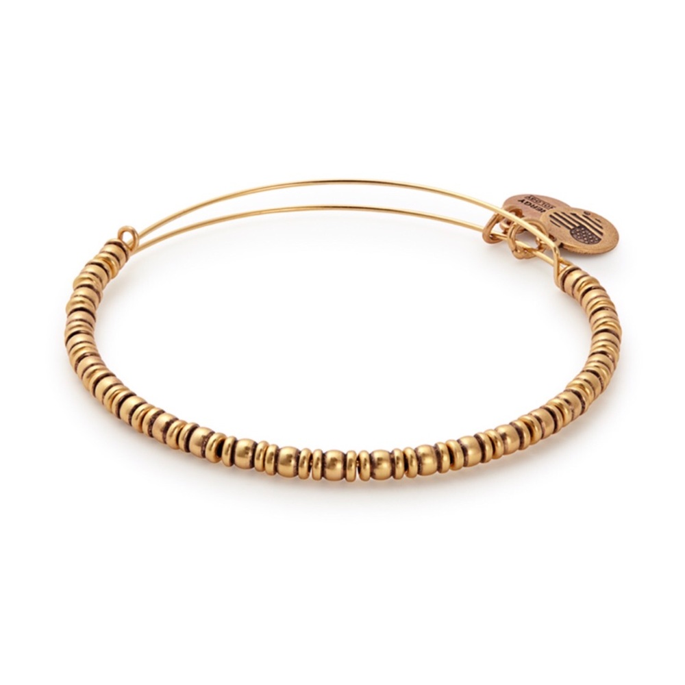 Alex & Ani Gold Rocker Beaded Bangle